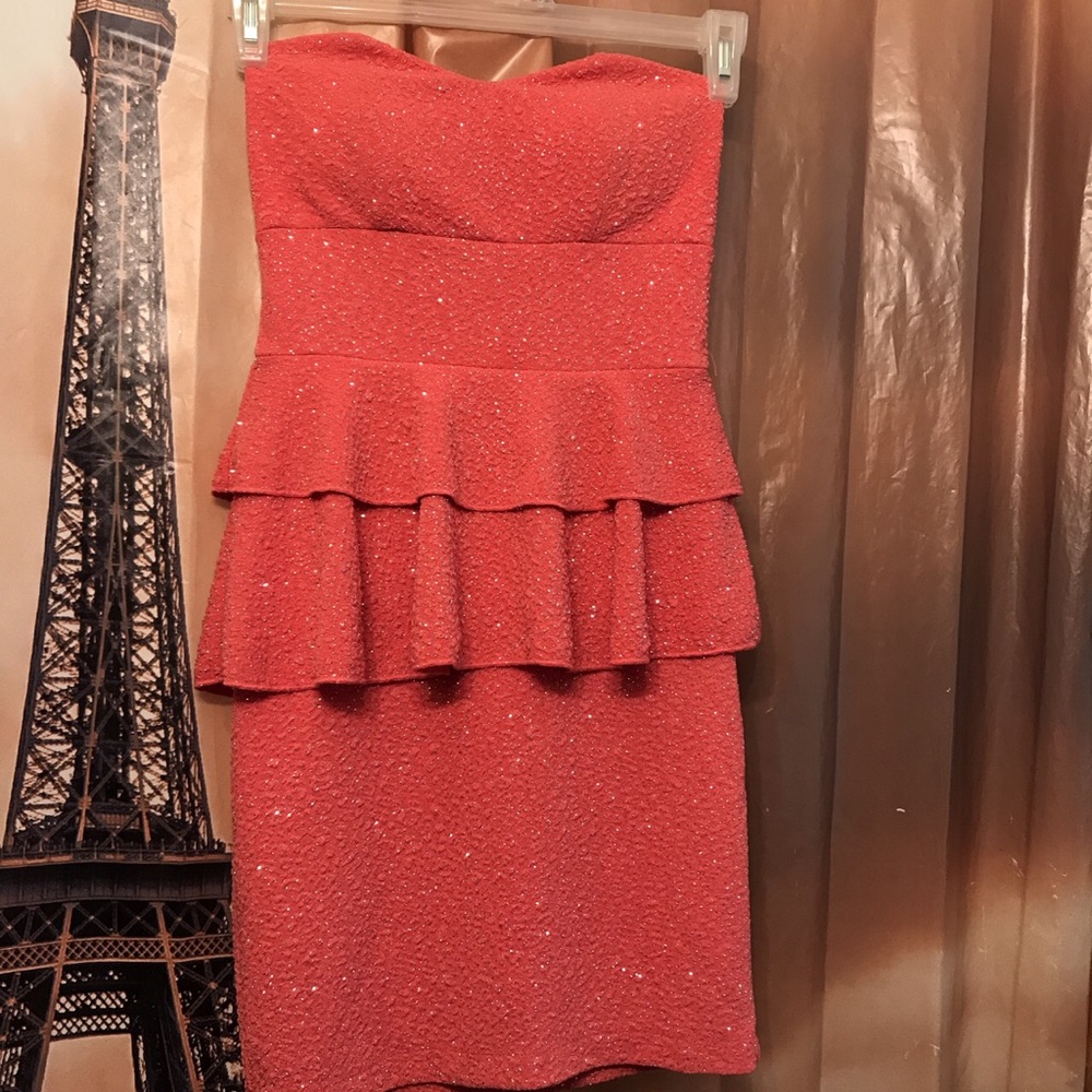 Salmon coral color dress